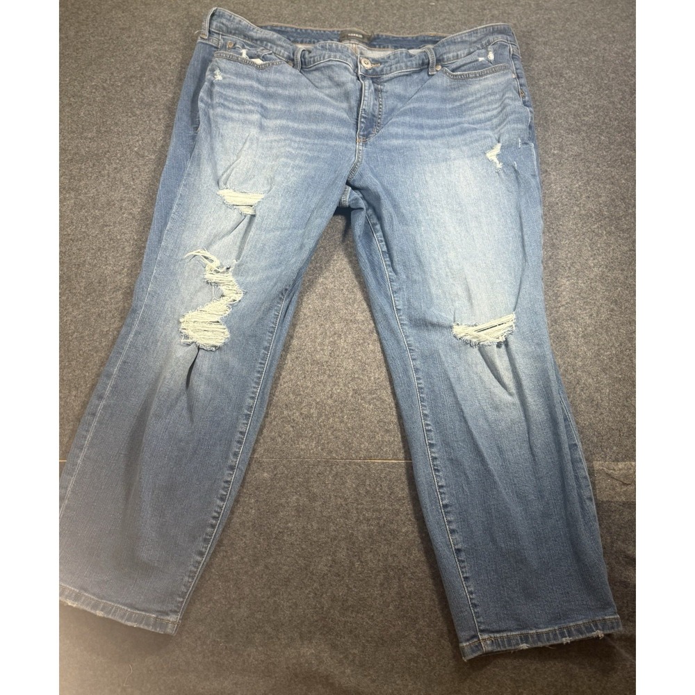 Torrid Distressed Light Wash Boyfriend Jeans Size 24R